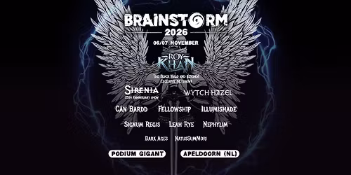 Brainstorm Festival 2026 — Muziek in Apeldoorn